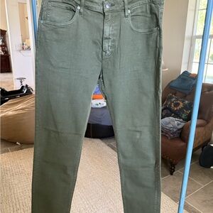 Vigoss Men's Slim Jeans in Washed Olive Green